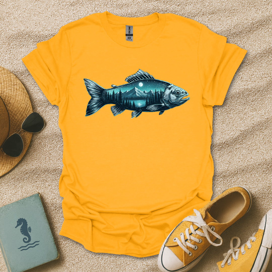 Surreal Fish Landscape T-Shirt