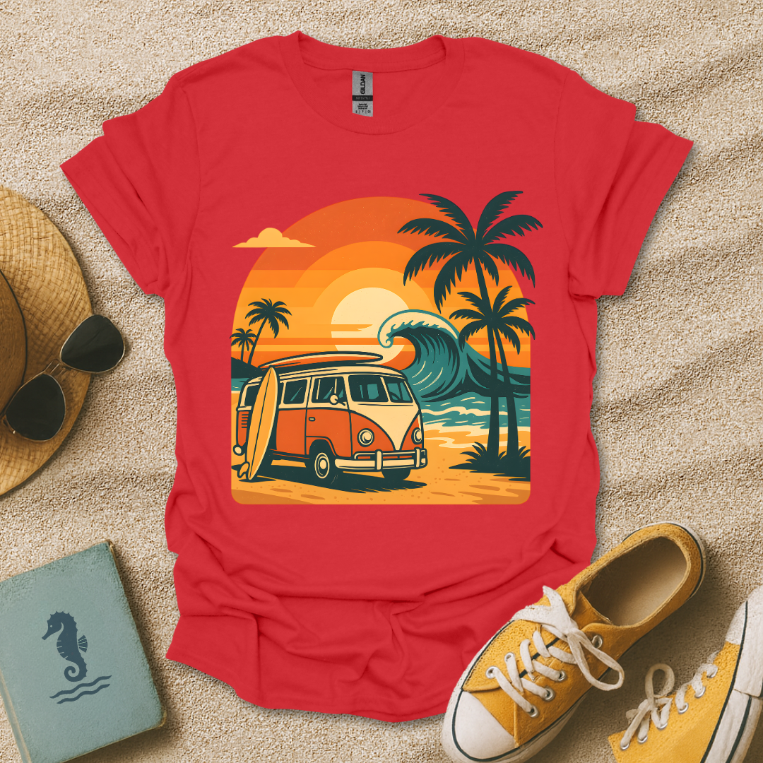 Retro Surf Sunset T-Shirt