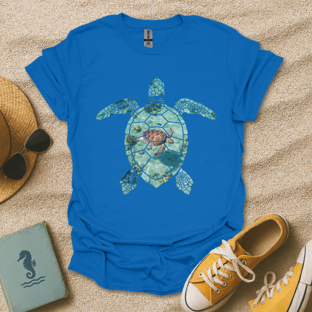 Oceanic Turtle Silhouette T-Shirt