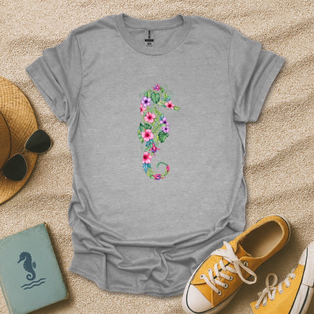 Floral Seahorse T-Shirt
