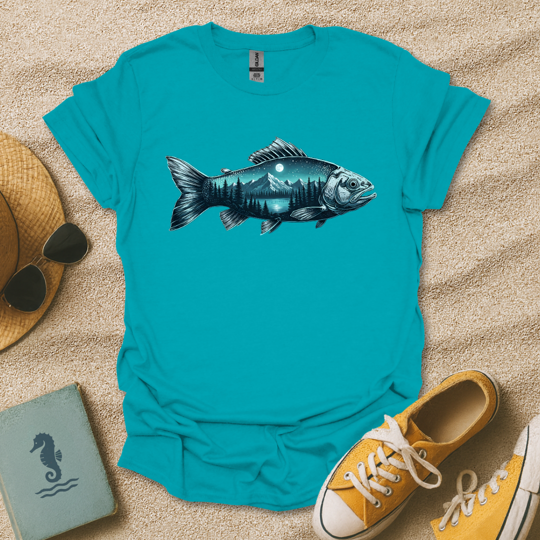 Surreal Fish Landscape T-Shirt