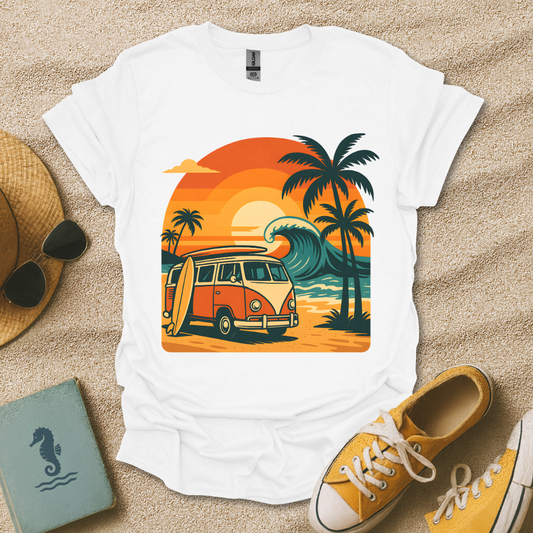 Retro Surf Sunset T-Shirt