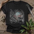 Red Checkerboard Turquoise Discus T-Shirt