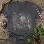 Red Checkerboard Turquoise Discus T-Shirt