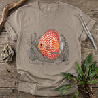 Red Pigeon Checkerboard Discus T-Shirt