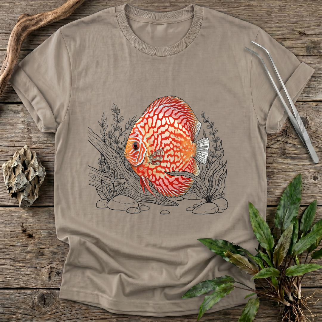 Red Pigeon Checkerboard Discus T-Shirt