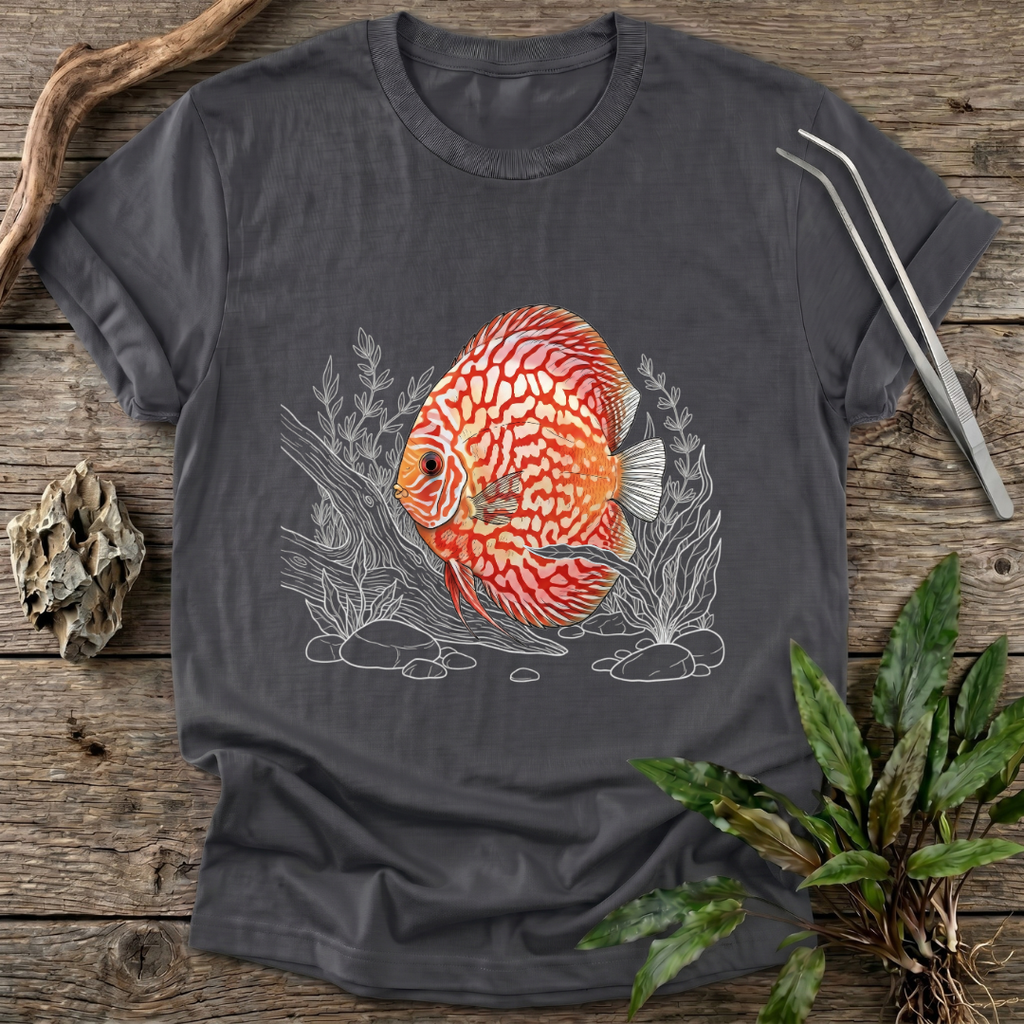 Red Pigeon Checkerboard Discus T-Shirt