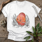 Red Pigeon Checkerboard Discus T-Shirt