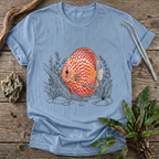 Red Pigeon Checkerboard Discus T-Shirt
