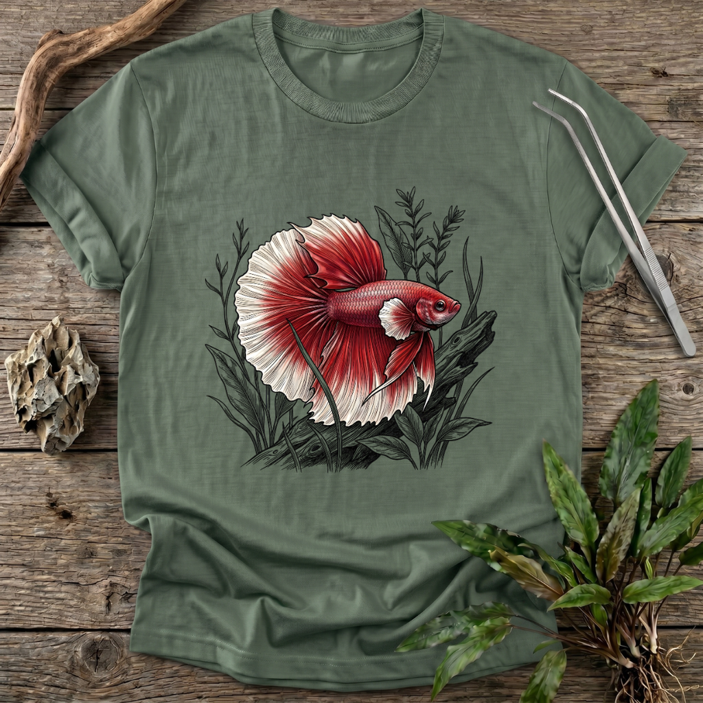Crimson Halfmoon Betta T-Shirt