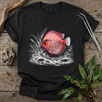 Checkerboard Pigeon Blood Discus T-Shirt