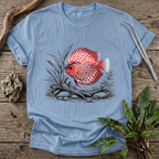 Checkerboard Pigeon Blood Discus T-Shirt