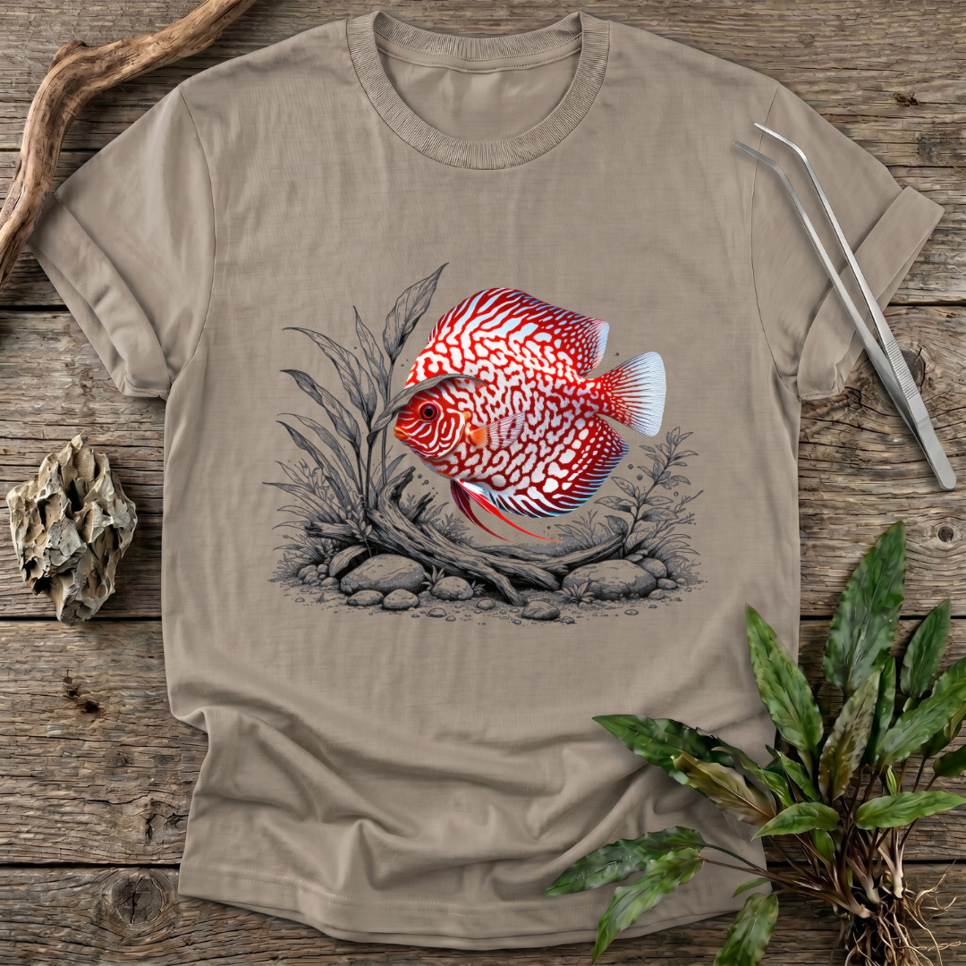 Checkerboard Pigeon Blood Discus T-Shirt
