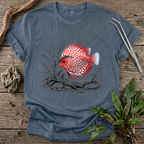 Checkerboard Pigeon Blood Discus T-Shirt