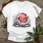 Checkerboard Pigeon Blood Discus T-Shirt