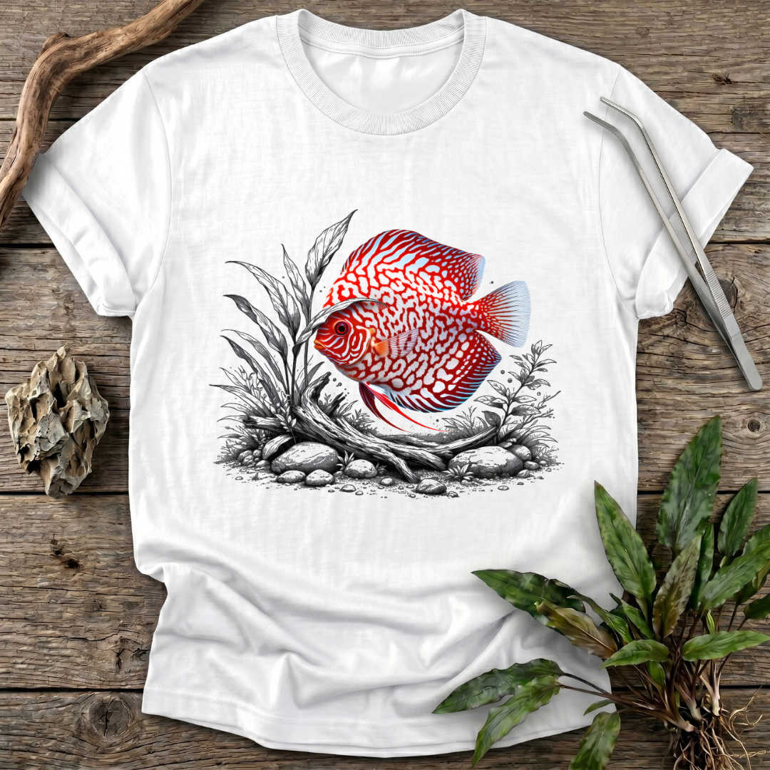 Checkerboard Pigeon Blood Discus T-Shirt