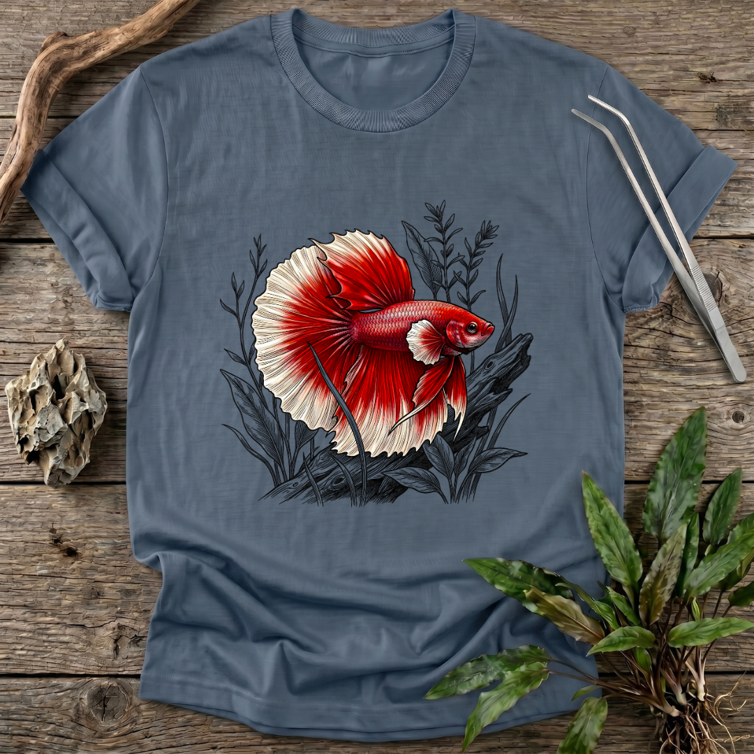 Crimson Halfmoon Betta T-Shirt