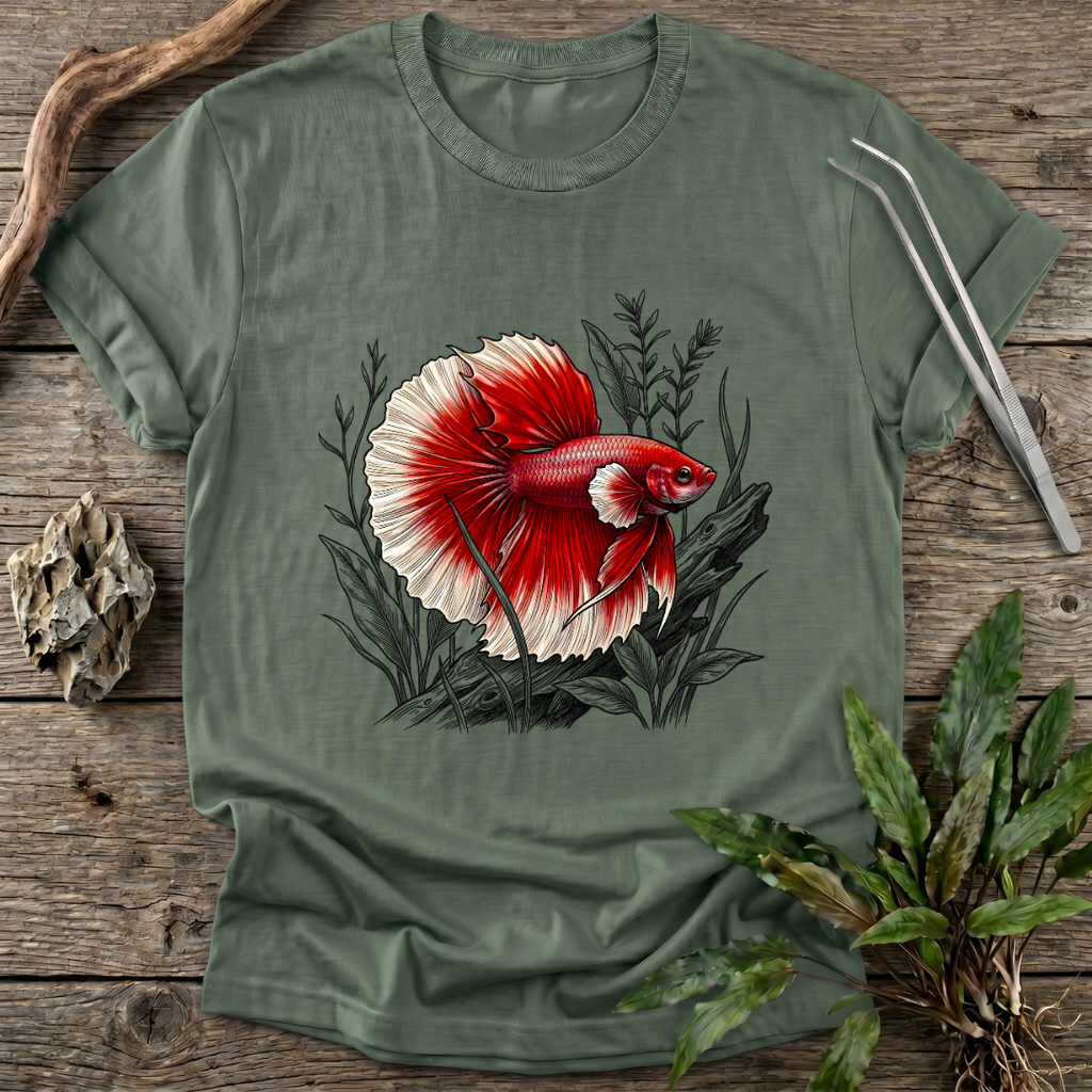 Crimson Halfmoon Betta T-Shirt