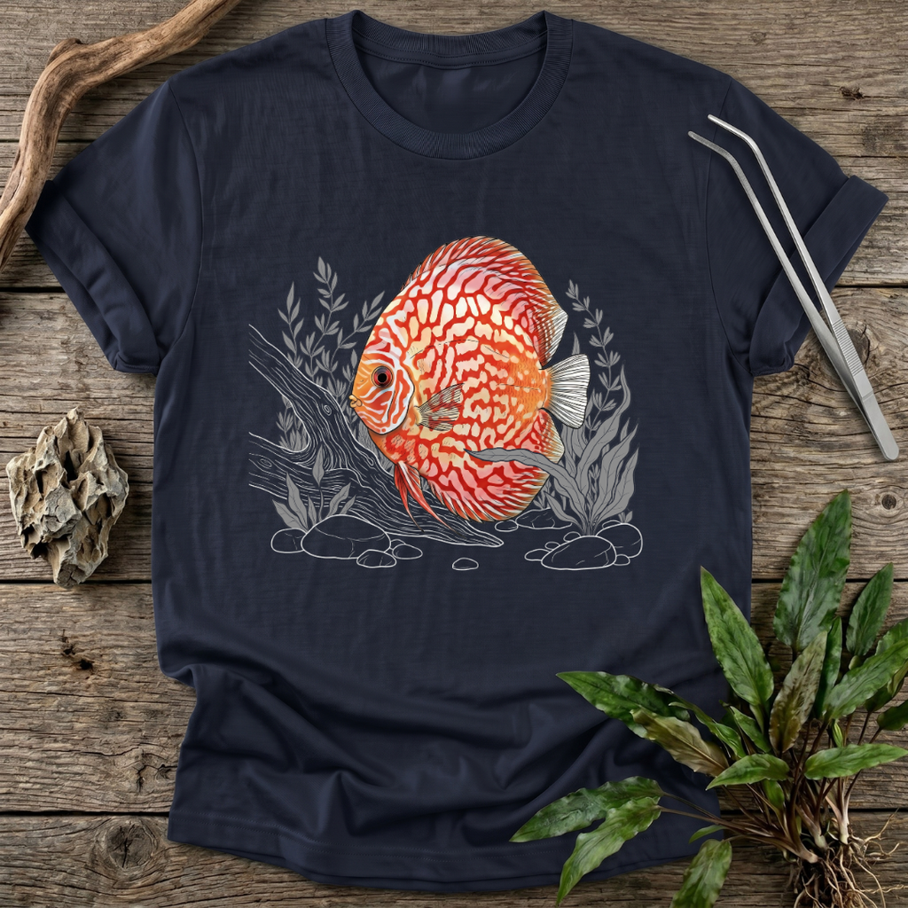 Red Pigeon Checkerboard Discus T-Shirt