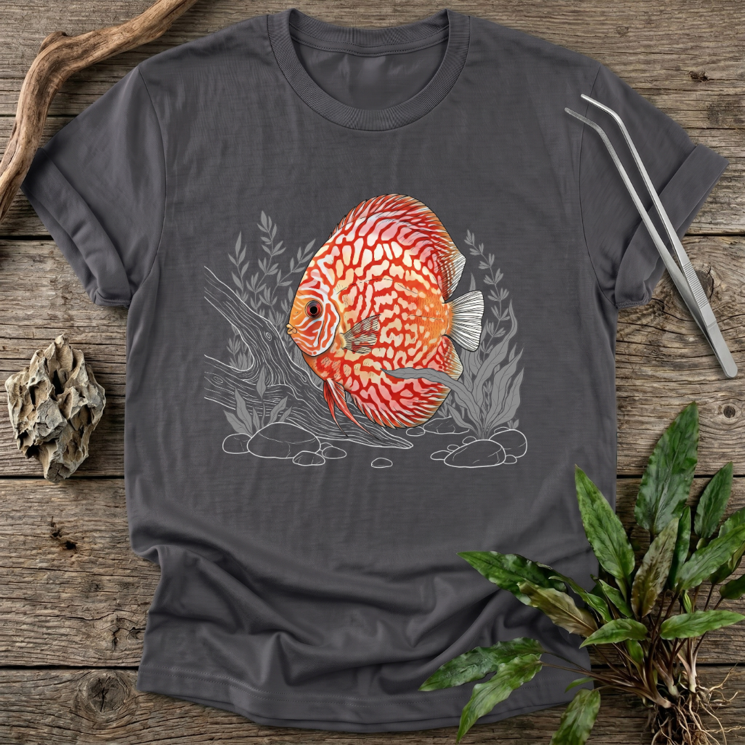 Red Pigeon Checkerboard Discus T-Shirt