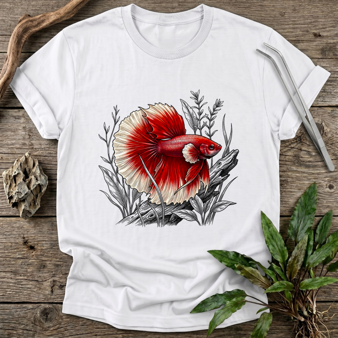 Crimson Halfmoon Betta T-Shirt