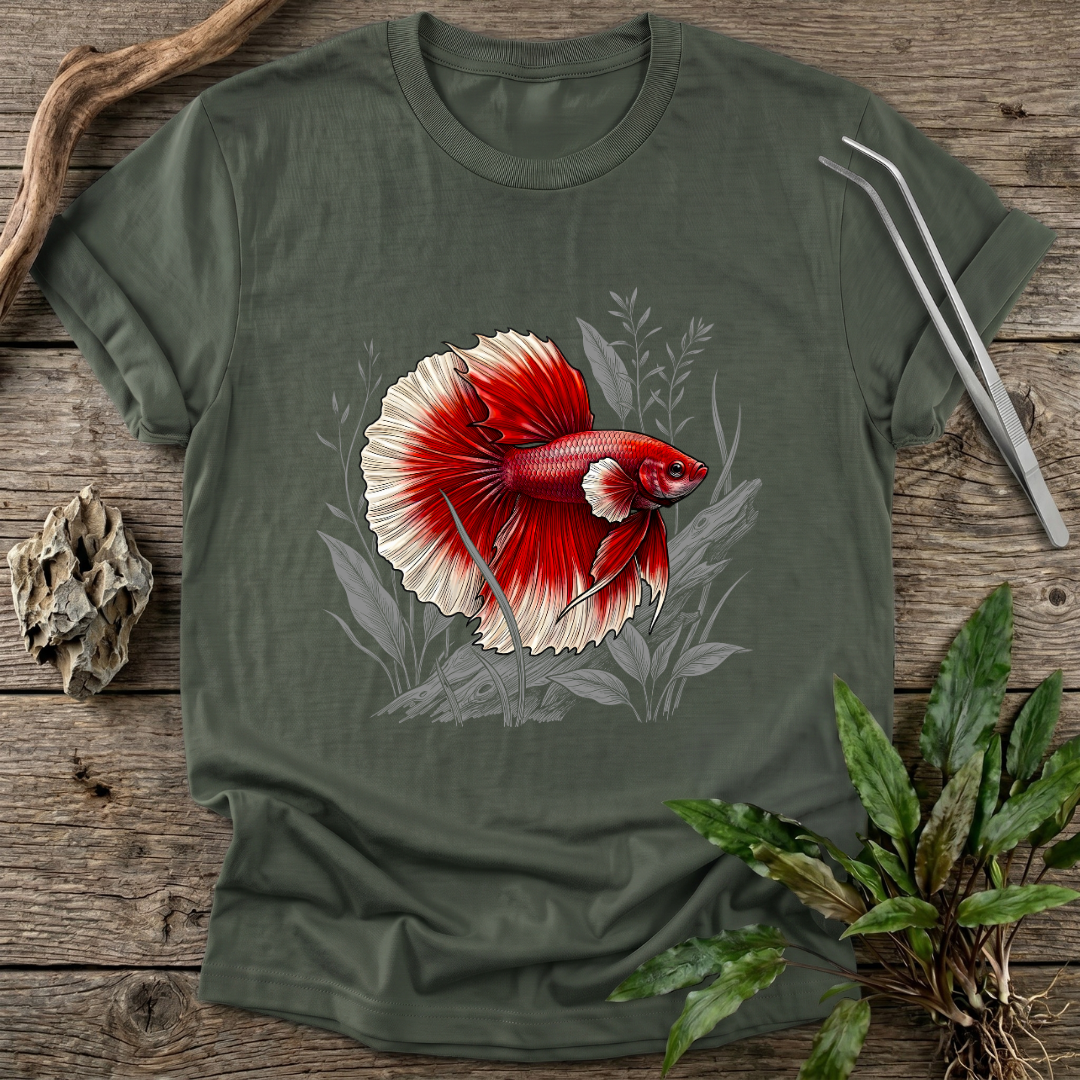 Crimson Halfmoon Betta T-Shirt