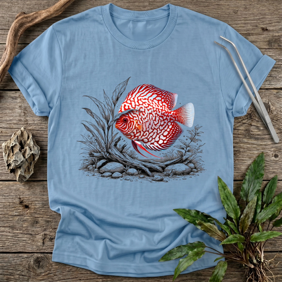Checkerboard Pigeon Blood Discus T-Shirt