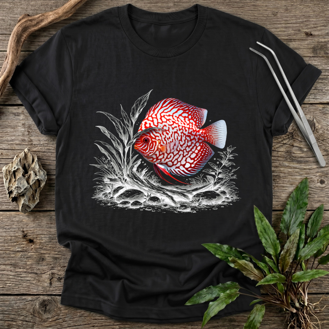 Checkerboard Pigeon Blood Discus T-Shirt