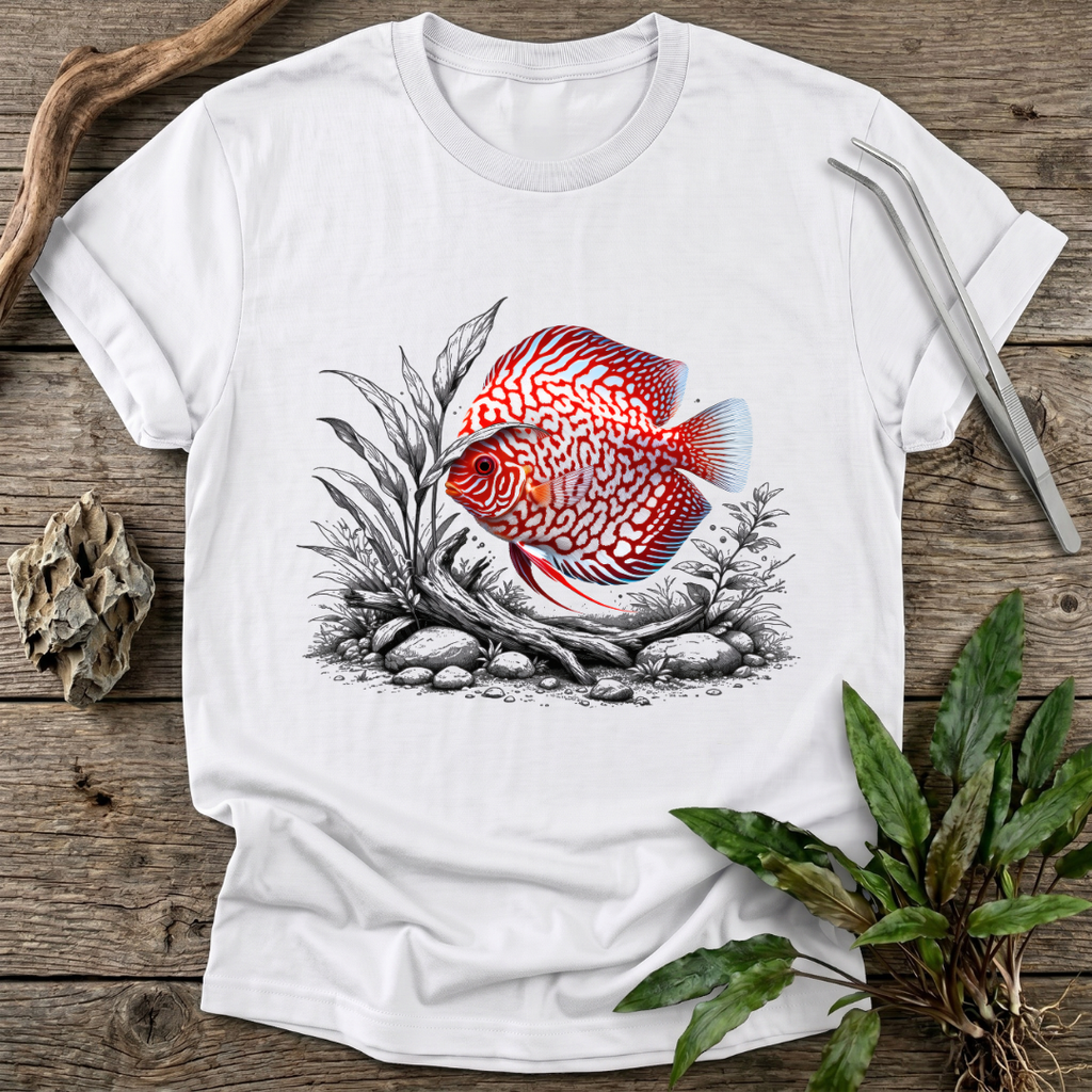 Checkerboard Pigeon Blood Discus T-Shirt