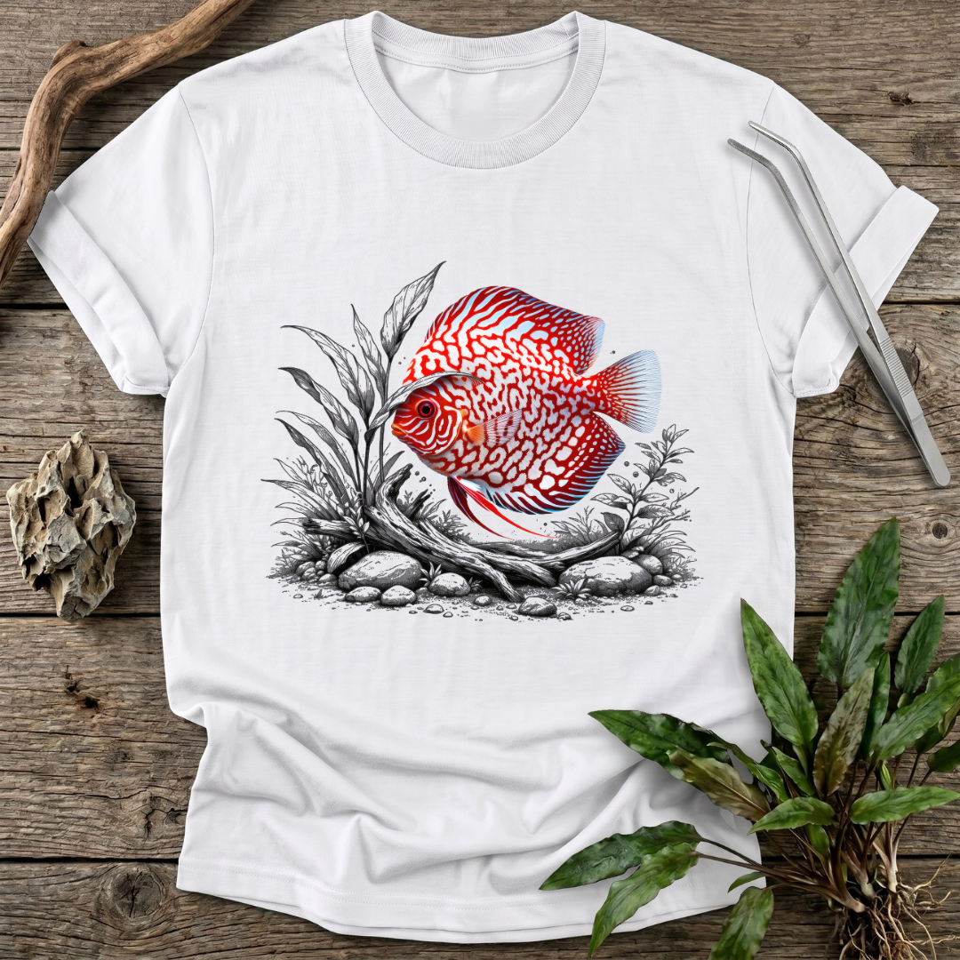 Checkerboard Pigeon Blood Discus T-Shirt