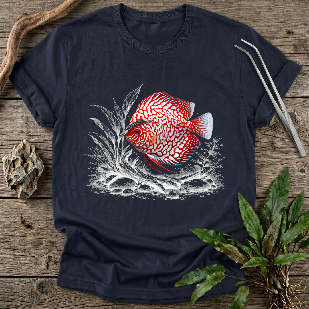 Checkerboard Pigeon Blood Discus T-Shirt