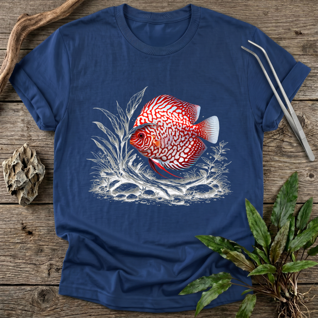 Checkerboard Pigeon Blood Discus T-Shirt