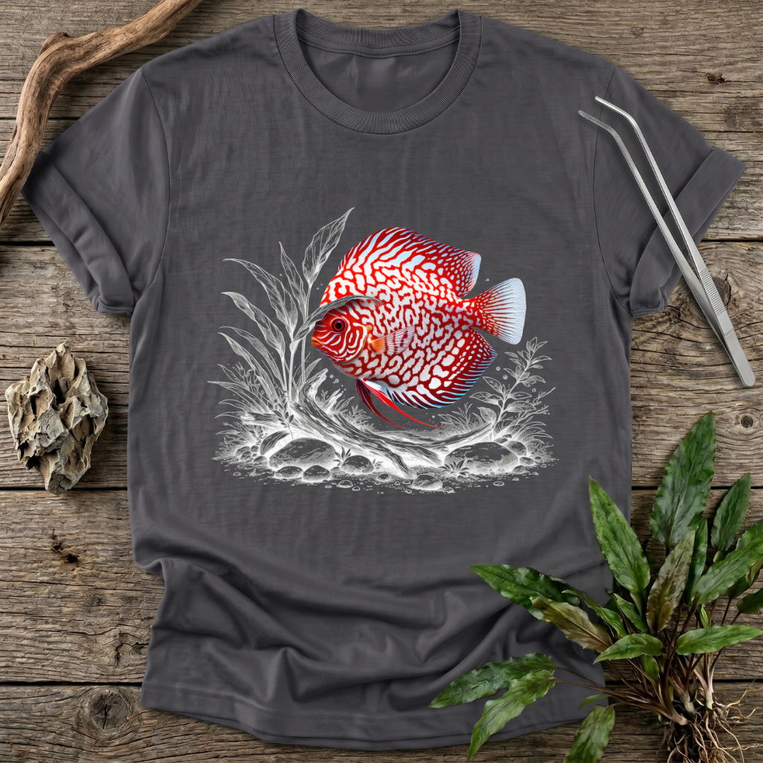 Checkerboard Pigeon Blood Discus T-Shirt