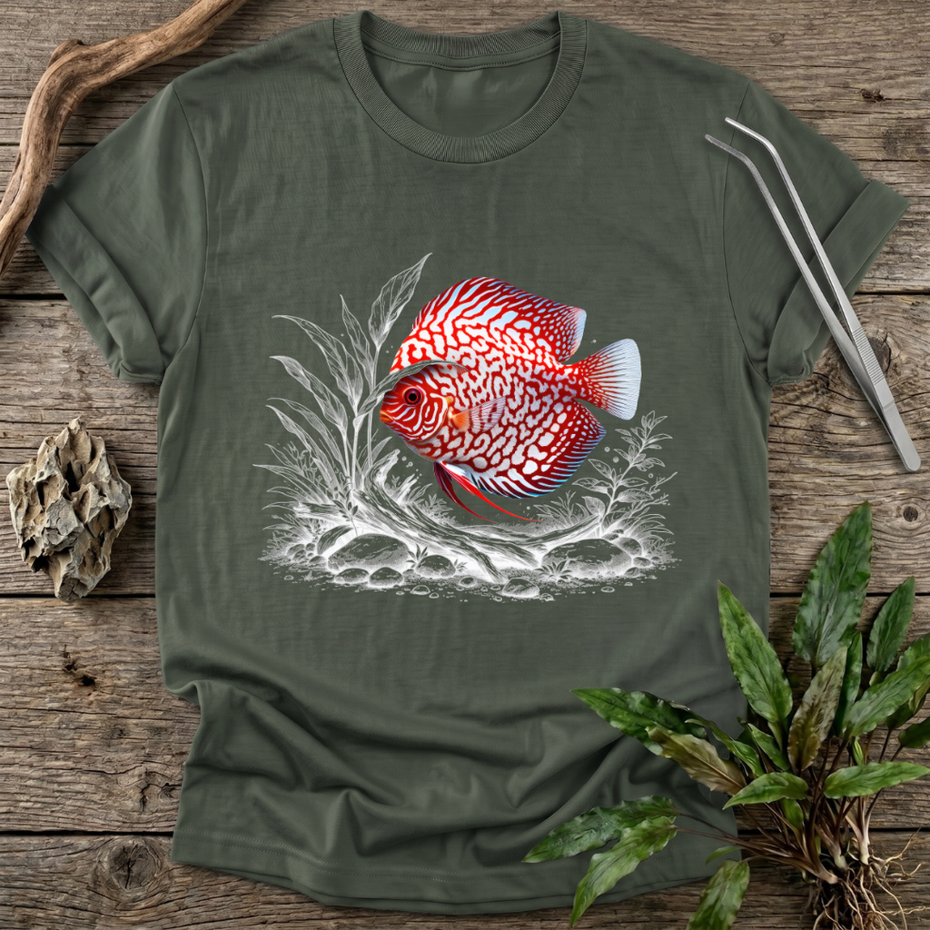 Checkerboard Pigeon Blood Discus T-Shirt