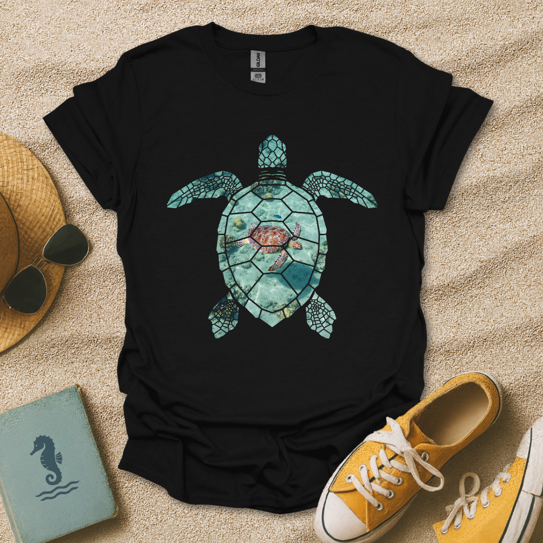 Oceanic Turtle Silhouette T-Shirt