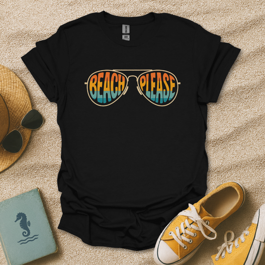 Beach Please Retro Glasses T-Shirt