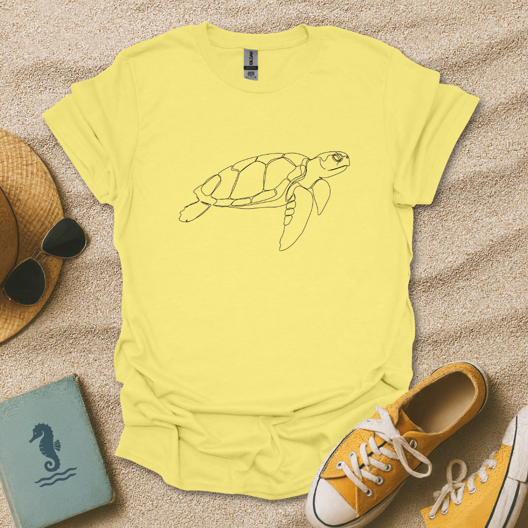 Turtle Line Art T-Shirt