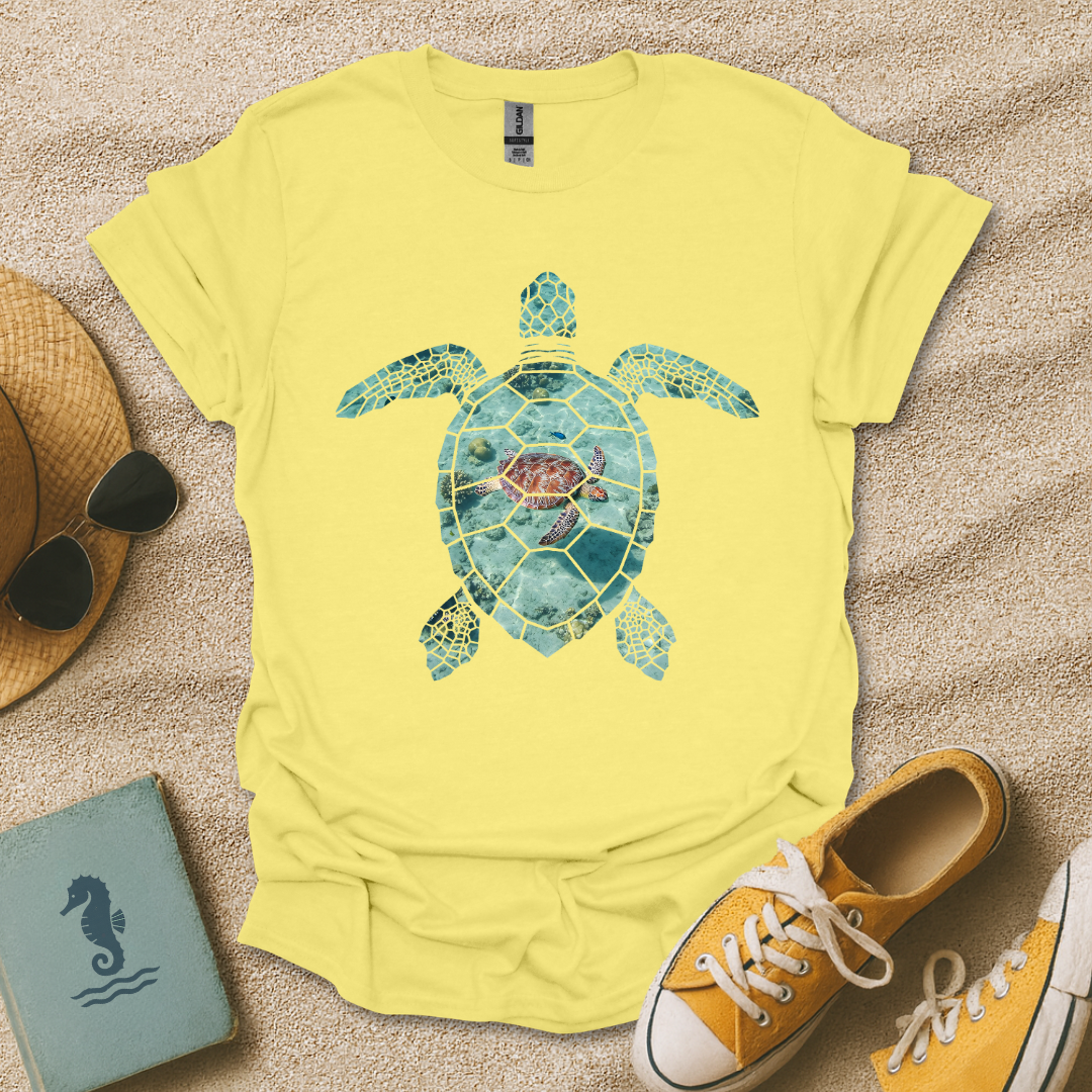 Oceanic Turtle Silhouette T-Shirt