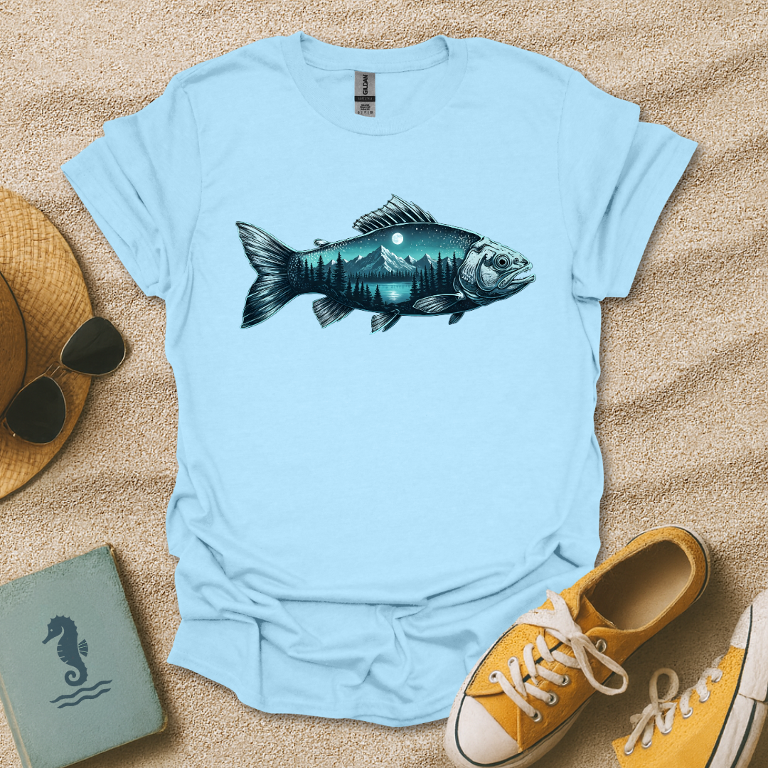 Surreal Fish Landscape T-Shirt