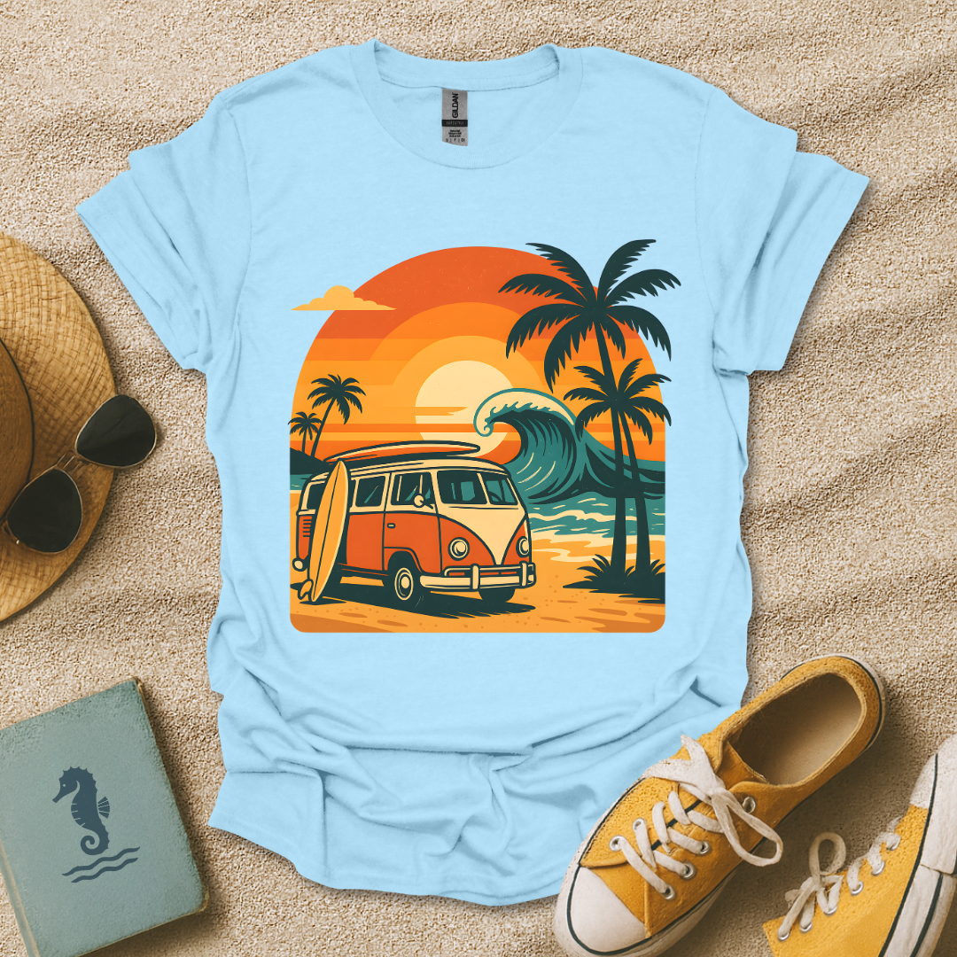 Retro Surf Sunset T-Shirt