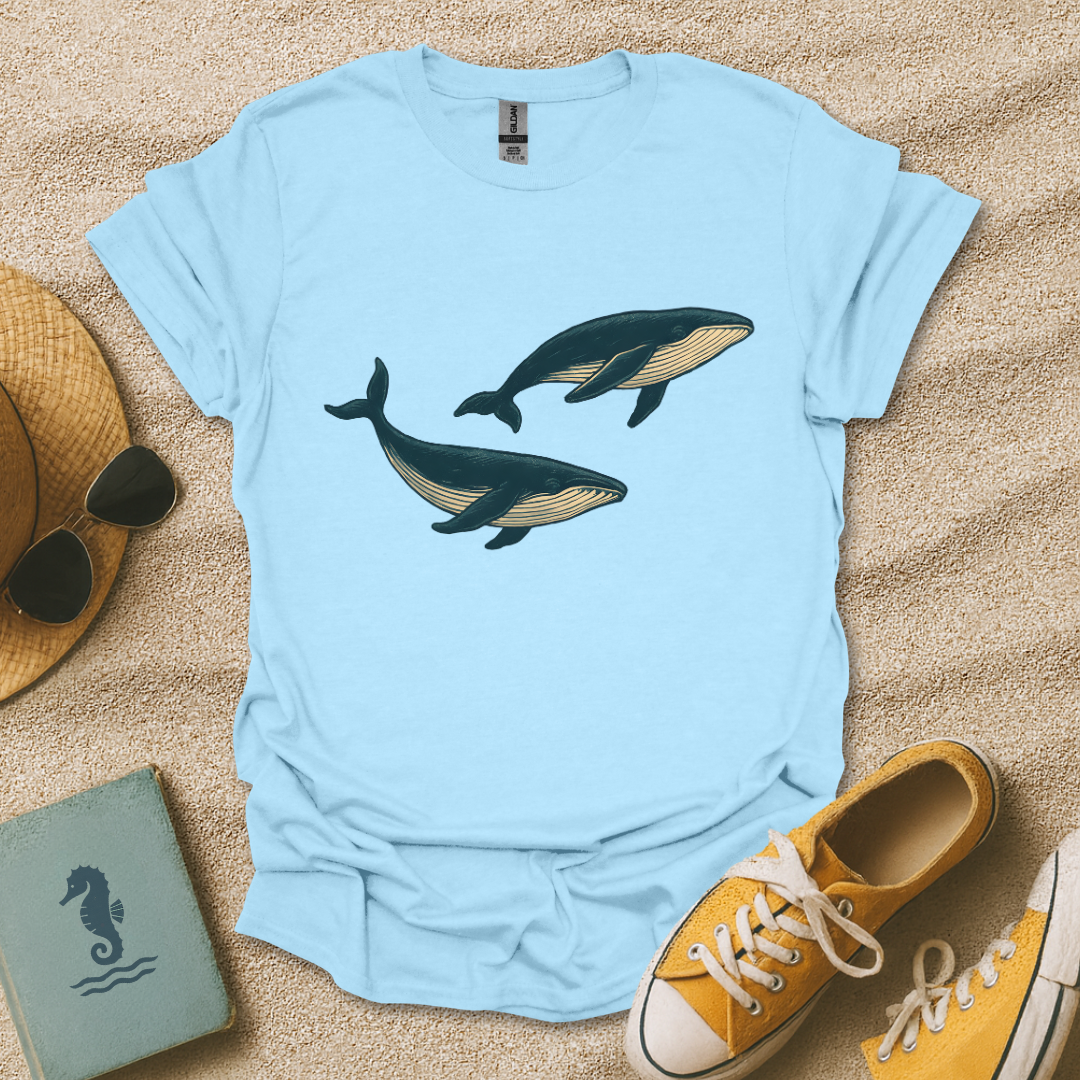 Vintage Whale Duo T-Shirt