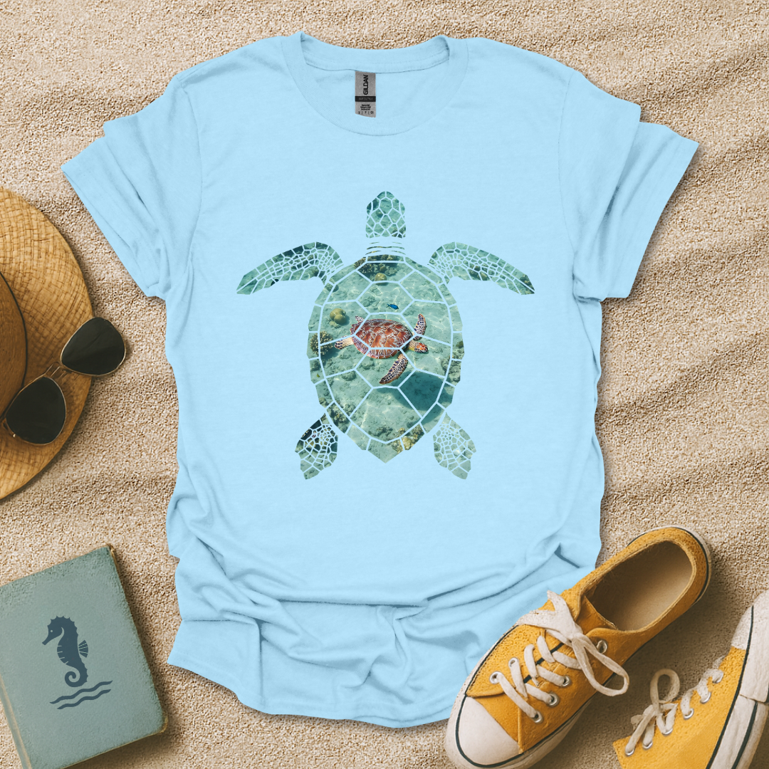 Oceanic Turtle Silhouette T-Shirt