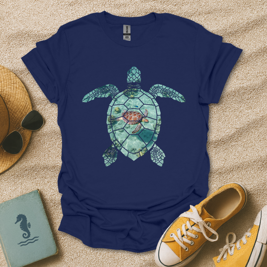 Oceanic Turtle Silhouette T-Shirt