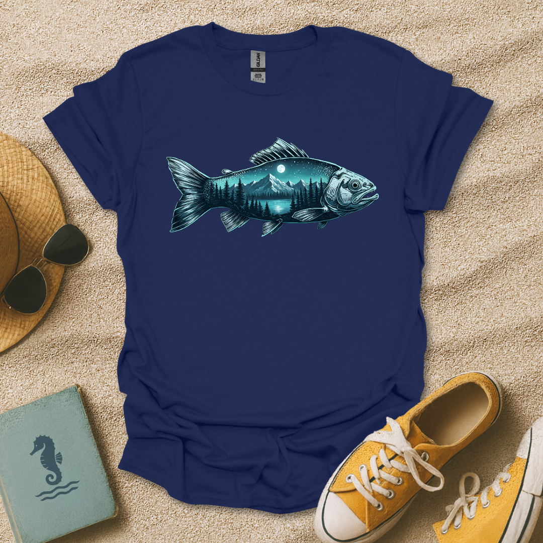 Surreal Fish Landscape T-Shirt