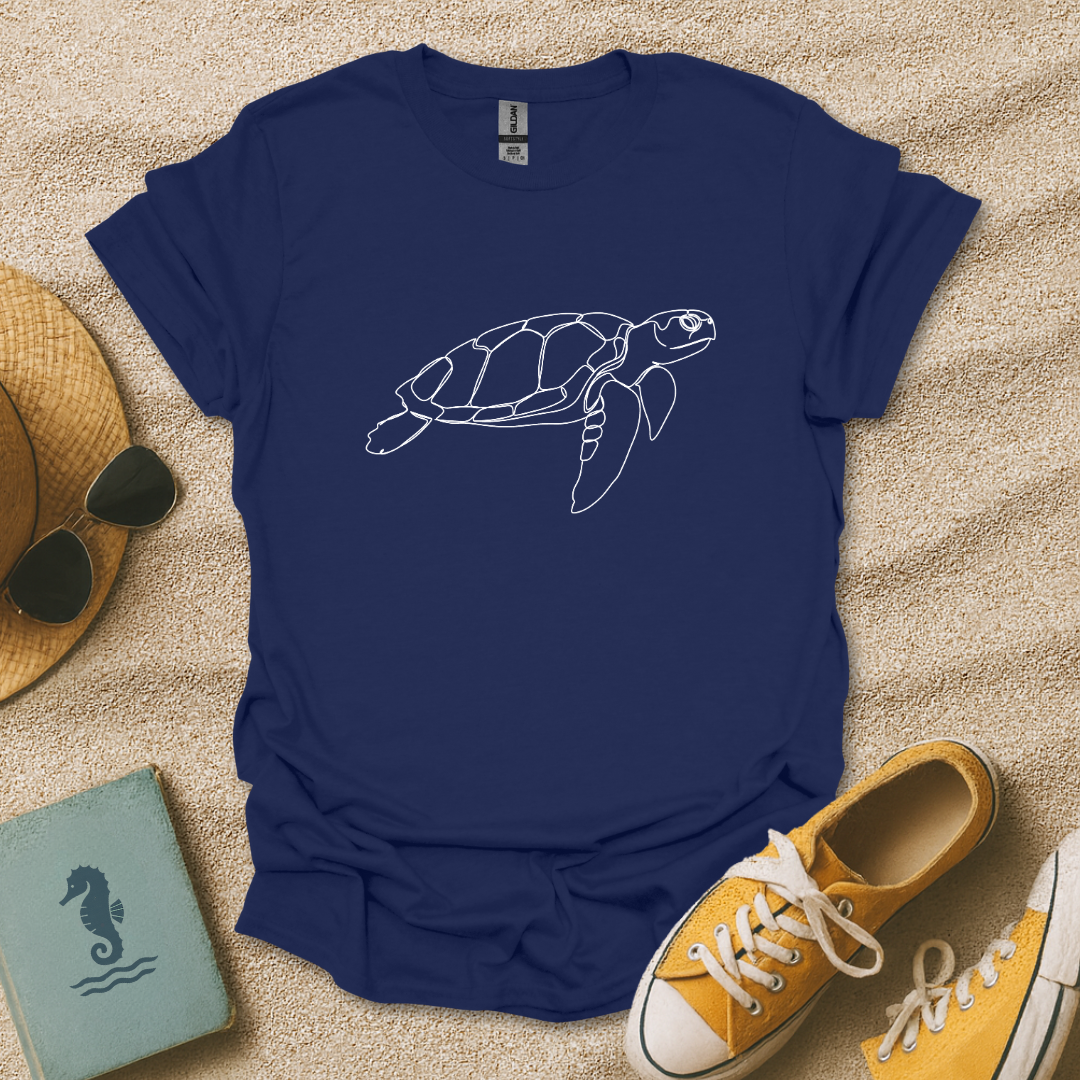 Turtle Line Art T-Shirt