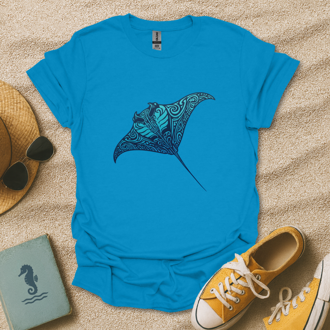 Tribal Manta Ray T-Shirt