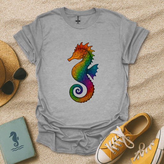 Rainbow Mandala Seahorse T-Shirt
