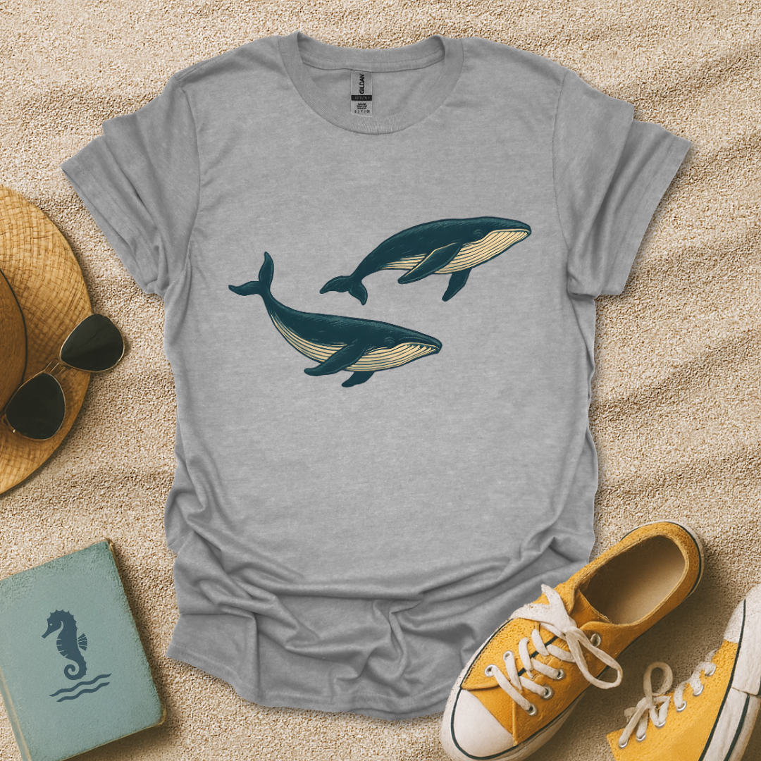 Vintage Whale Duo T-Shirt