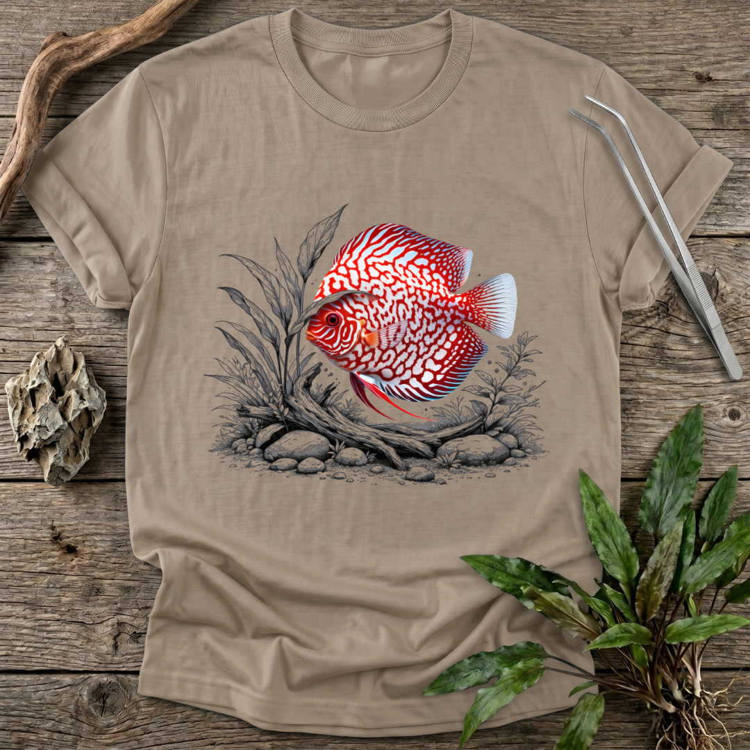 Checkerboard Pigeon Blood Discus T-Shirt