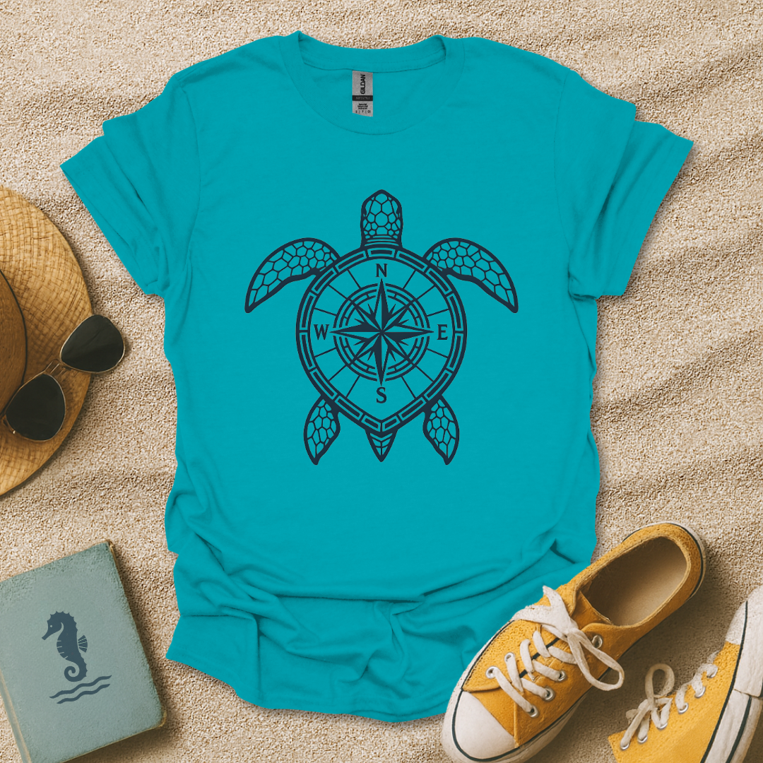 Compass Rose Sea Turtle T-Shirt